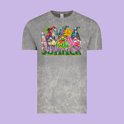 Hello Summer Gnome Vintage Tee Designed By Texasbilliewilder
