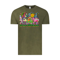 Vintage Olive hello summer gnome Vintage Tee - texasbilliewilder