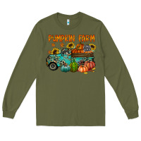 Army Green pumpkin farm Long Sleeve Tee - RacoonDesign