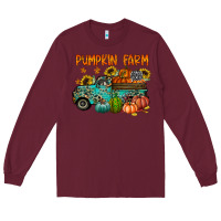 Burgundy pumpkin farm Long Sleeve Tee - RacoonDesign