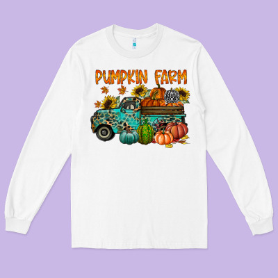 Pumpkin Farm Long Sleeve Tee Designed By Racoondesign