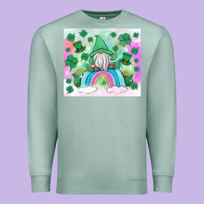 St Patrick's Gnome Premium Sweatshirt Designed By Maliassmallbusiness
