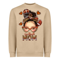 Mushroom football messy bun mom Heavyweight Sweatshirt - texasbilliewilder