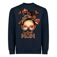 Navy football messy bun mom Heavyweight Sweatshirt - texasbilliewilder