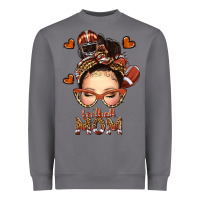 Storm football messy bun mom Heavyweight Sweatshirt - texasbilliewilder