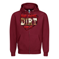 Burgundy rub some dirt on it baseball Zipper Hoodie - Jasminsmagicworld