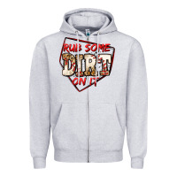 Heather Grey rub some dirt on it baseball Zipper Hoodie - Jasminsmagicworld