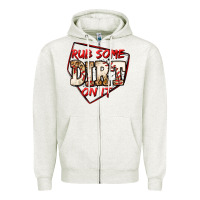 Oatmeal Heather rub some dirt on it baseball Zipper Hoodie - Jasminsmagicworld