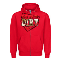 Red rub some dirt on it baseball Zipper Hoodie - Jasminsmagicworld