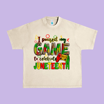 I Paused My Game To Celebrate Juneteenth Urban Heavy Tee Designed By Zillion Design Studio