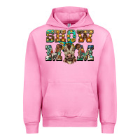Fuchsia Pink show mom brown calf Urban Hoodie - BarkalooDesign