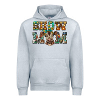 Heather Grey show mom brown calf Urban Hoodie - BarkalooDesign
