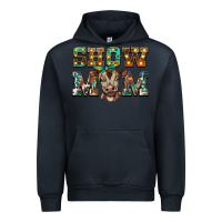 Navy show mom brown calf Urban Hoodie - BarkalooDesign