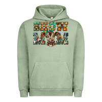 Pigment Oil Green show mom brown calf Urban Hoodie - BarkalooDesign