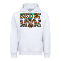 White show mom brown calf Urban Hoodie - BarkalooDesign