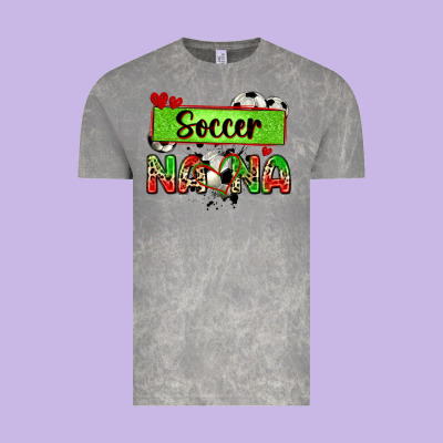 Soccer Nana With Leopard Vintage Tee Designed By Zillion Design Studio