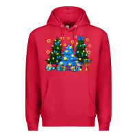 Cardinal Hannukah Christmas trees Premium Hoodie - NancyCooperArtShop