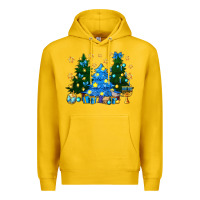 Lemon Hannukah Christmas trees Premium Hoodie - NancyCooperArtShop