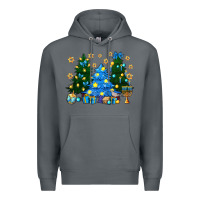 Rock Hannukah Christmas trees Premium Hoodie - NancyCooperArtShop