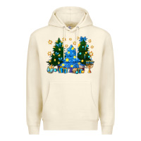 Sandshell Hannukah Christmas trees Premium Hoodie - NancyCooperArtShop