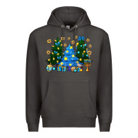 Smoke Hannukah Christmas trees Premium Hoodie - NancyCooperArtShop