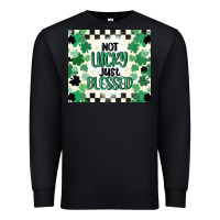 Black not lucky just blessed Premium Sweatshirt - MaliasSmallBusiness