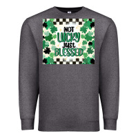 Charcoal Heather not lucky just blessed Premium Sweatshirt - MaliasSmallBusiness