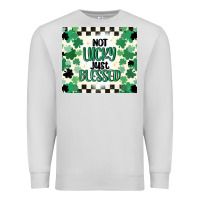 Dove Grey not lucky just blessed Premium Sweatshirt - MaliasSmallBusiness