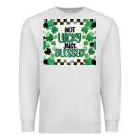 Oatmeal Heather not lucky just blessed Premium Sweatshirt - MaliasSmallBusiness
