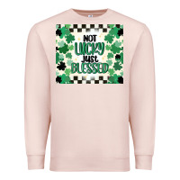 Pale Pink not lucky just blessed Premium Sweatshirt - MaliasSmallBusiness