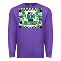 Purple not lucky just blessed Premium Sweatshirt - MaliasSmallBusiness