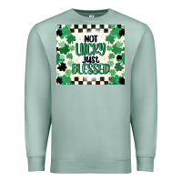 Seafoam not lucky just blessed Premium Sweatshirt - MaliasSmallBusiness