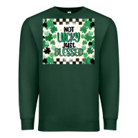 Sports Green not lucky just blessed Premium Sweatshirt - MaliasSmallBusiness
