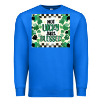 True Royal not lucky just blessed Premium Sweatshirt - MaliasSmallBusiness