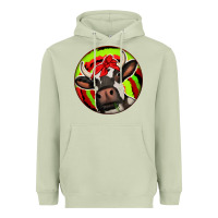 Matcha Christmas Cow Heavyweight Hoodie - Jasminsmagicworld