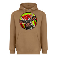 Toasted Coconut Christmas Cow Heavyweight Hoodie - Jasminsmagicworld