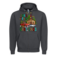 Smoke small town christmas church western truck Zipper Hoodie - AdoDesignShop