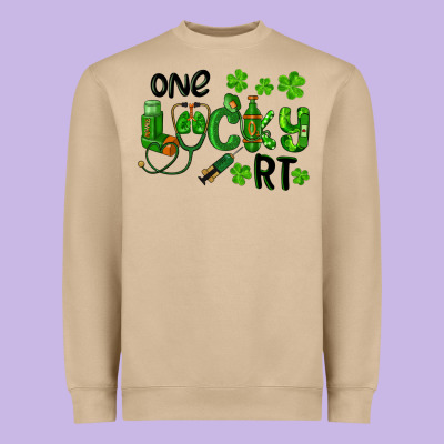 Heavyweight Sweatshirt One Lucky Respiratory Terapist