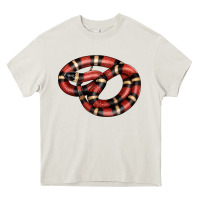 Cream milk snake Heavy Core Tee - LillyAllenDesigns