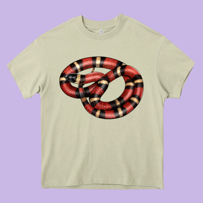 Milk Snake Heavy Core Tee Designed By Lillyallendesigns