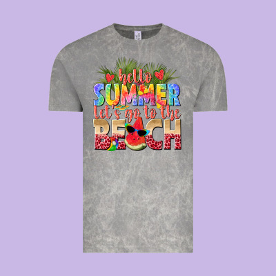 Hello Summer Lets Go To The Beach Vintage Tee Designed By Texasbilliewilder