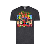 Vintage Black hello summer lets go to the beach Vintage Tee - texasbilliewilder