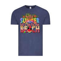 Vintage Denim hello summer lets go to the beach Vintage Tee - texasbilliewilder