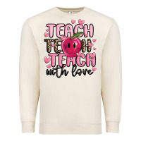 Sandshell teach teach teach with love Premium Sweatshirt - MaliasSmallBusiness