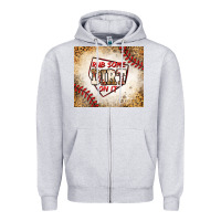 Heather Grey rub some dirt on it baseball Zipper Hoodie - Jasminsmagicworld