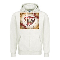 Oatmeal Heather rub some dirt on it baseball Zipper Hoodie - Jasminsmagicworld