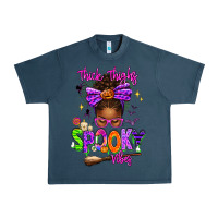 Midnight Navy Thick Thighs Spooky Vibes Urban Heavy Tee - texasbilliewilder