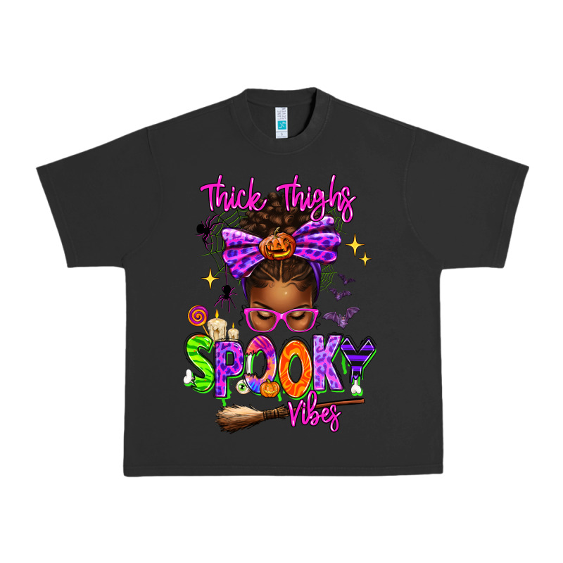 Thick Thighs Spooky Vibes Urban Heavy Tee by texasbilliewilder | Teevron