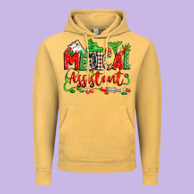 Vintage Hoodie christmas medical assistant