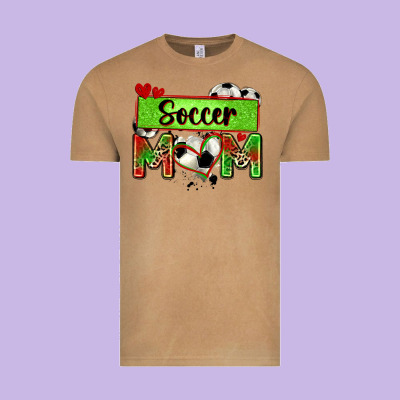Soccer Mom With Leopard Vintage Tee Designed By Zillion Design Studio